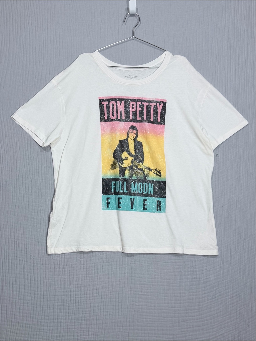 HYBRID | Tom Petty "Full Moon Fever" White Graphic Tee Vintage Rock Shirt | XXXL